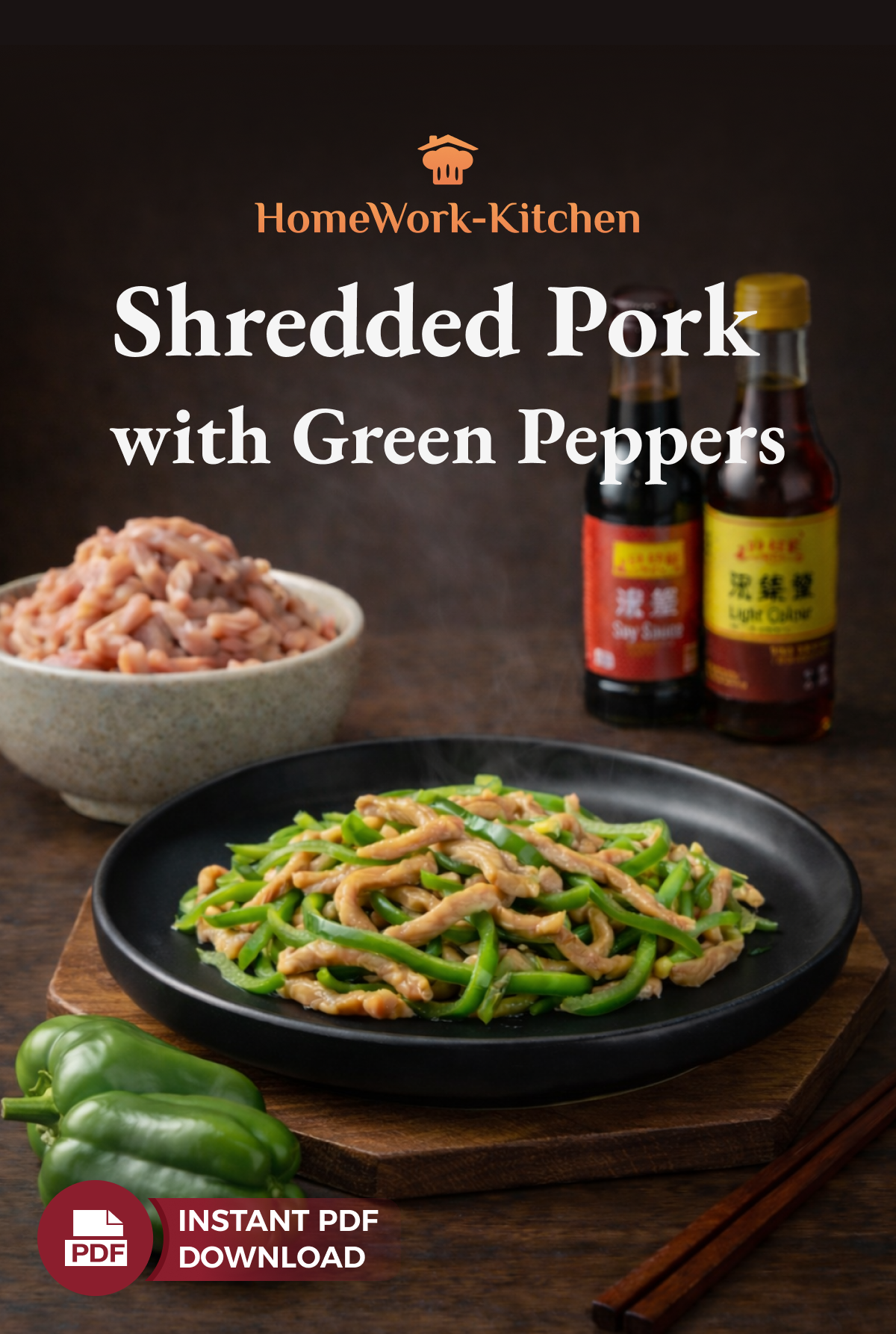 🥓 Beginner-Friendly Shredded Pork with Green Peppers