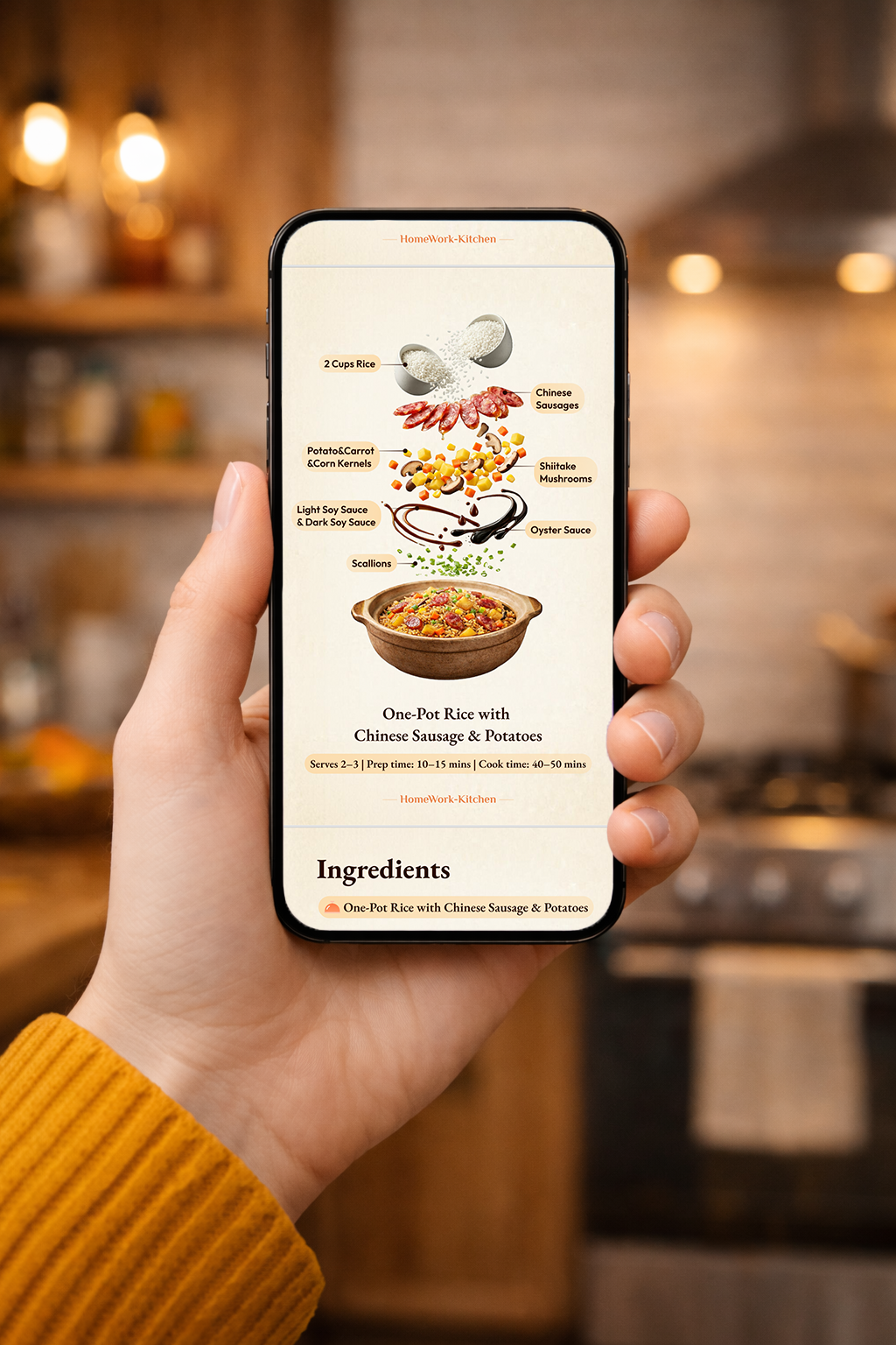 🍚 Beginner-Friendly One-Pot Rice with Chinese Sausage & Potatoes
